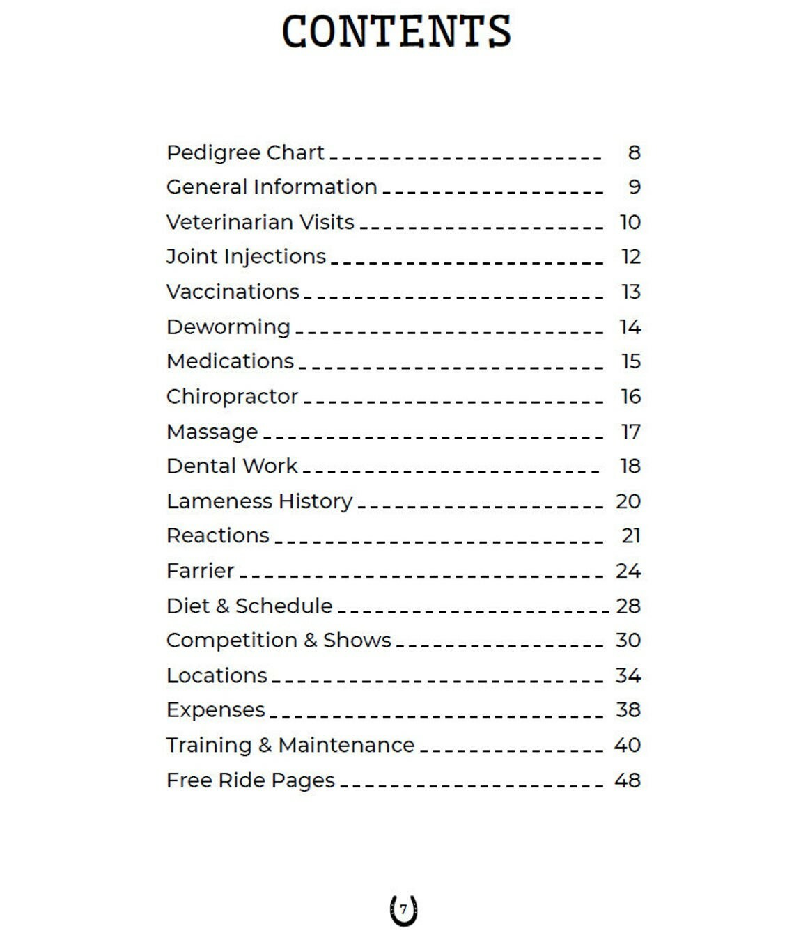 Personalized Horse Journal Planner | Track Everything about Your Horse |