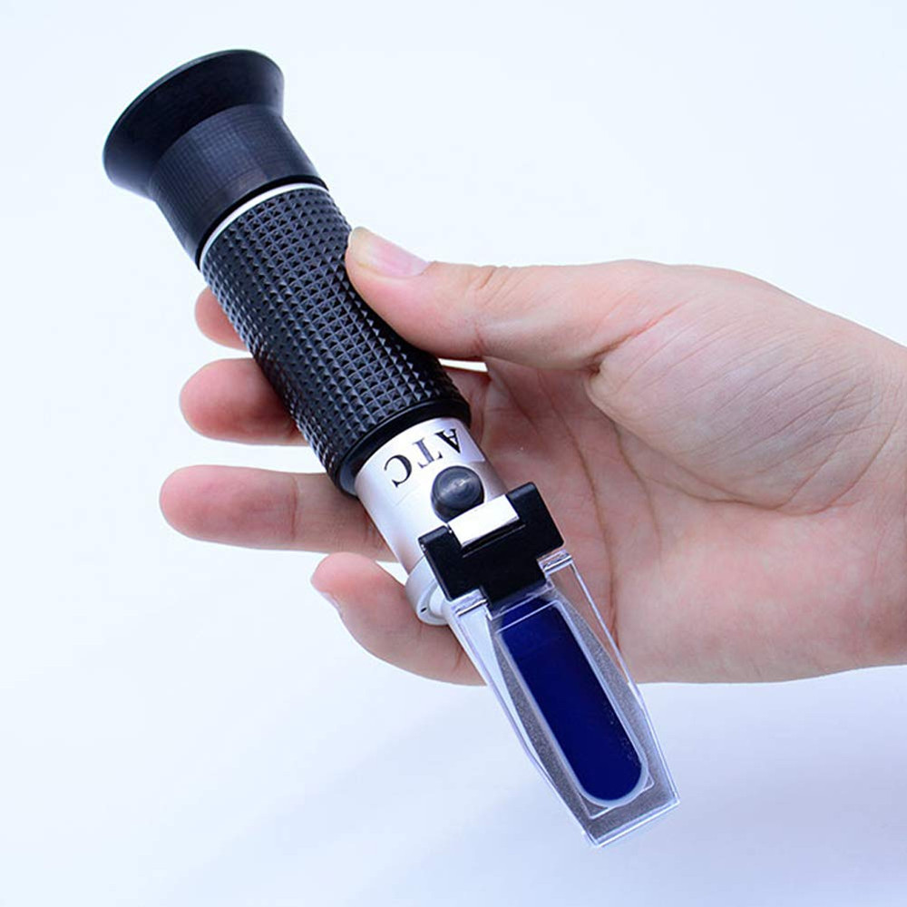 Brix Refractometer with ATC, Dual Scale - Specific Gravity & Brix, Hydrometer in