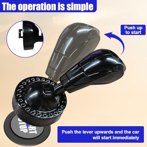 Ball-bar Car Push Starter Button Cover, Alloy Auto Engine Ignition Black