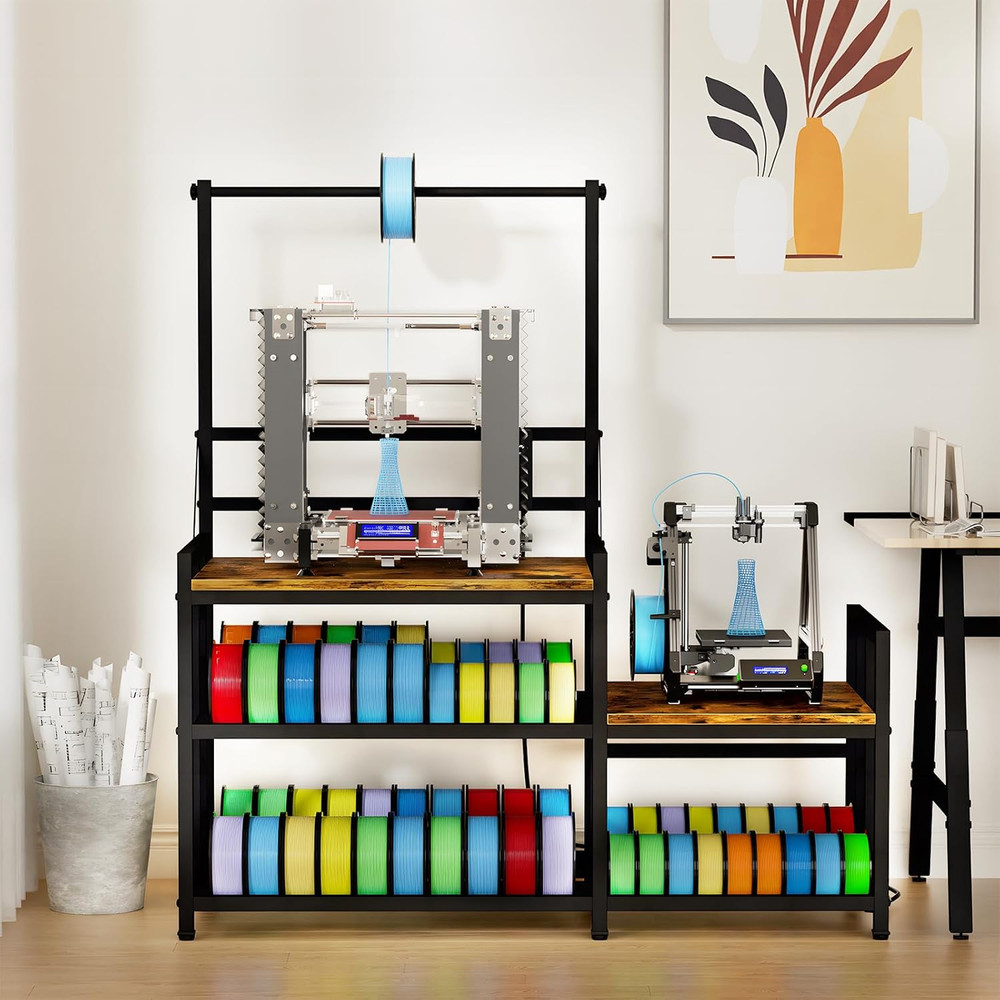 3D Printer Table with Filament Storage Printer Stand with Power Outlet,Heavy Dut
