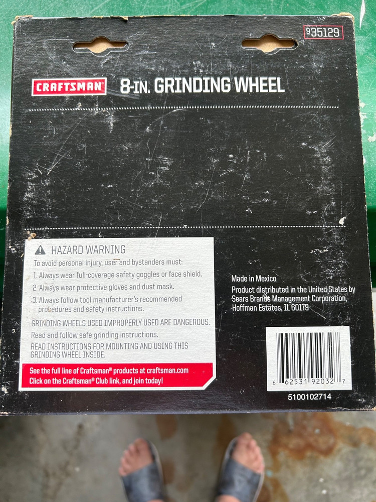 Craftsman 8 INCH Grinding wheel Medium