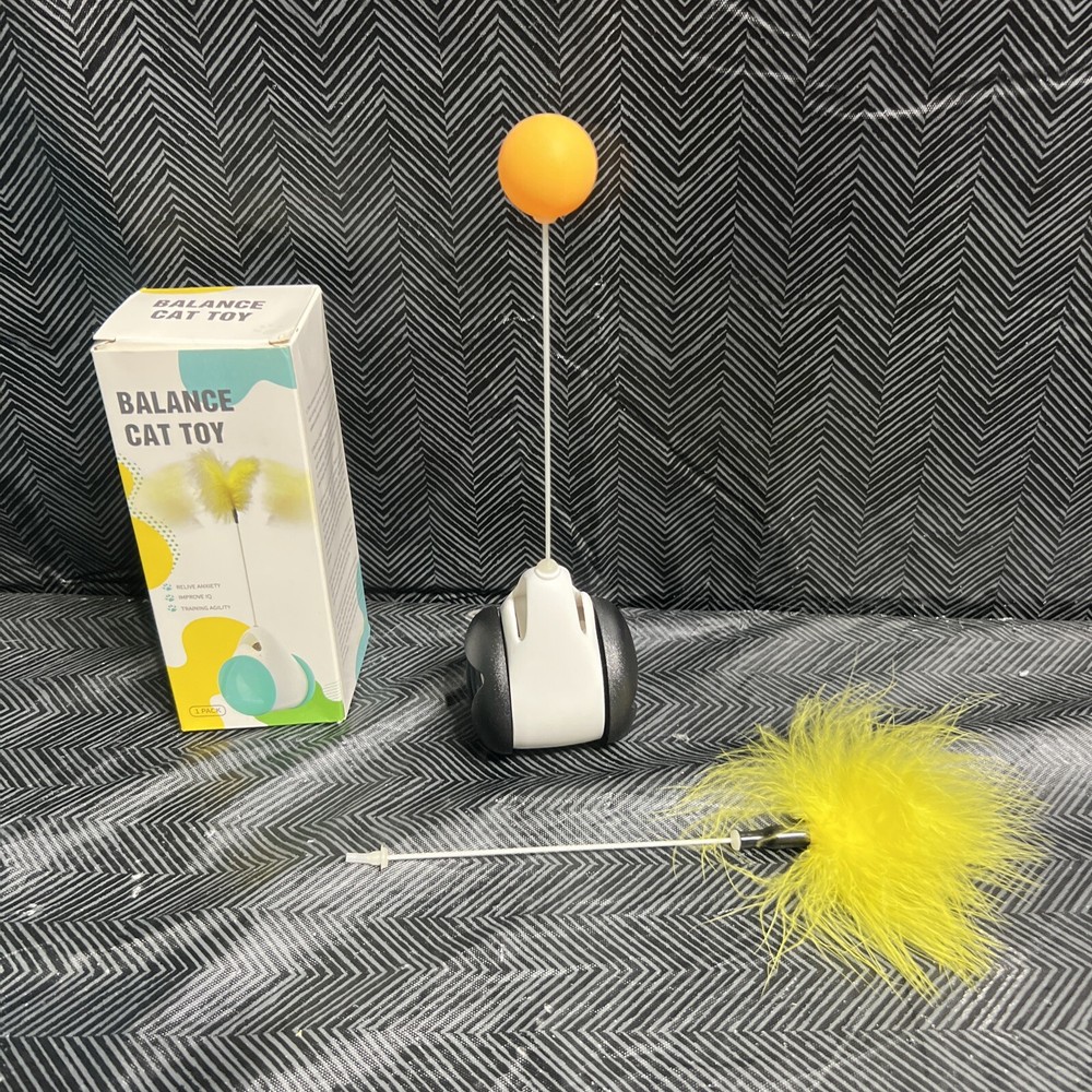 Balance Cat Toy Kitten Play Ball Feather