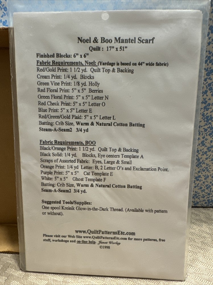 The First Noel plus BOO! Wall Quilt Patterns 10