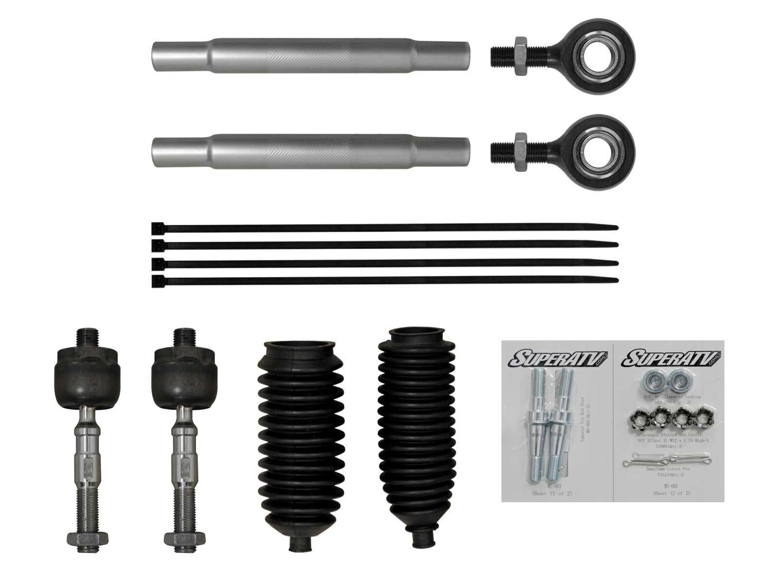 SuperATV Heavy Duty Tie Rod Kit for Polaris General / 4 (2016+)