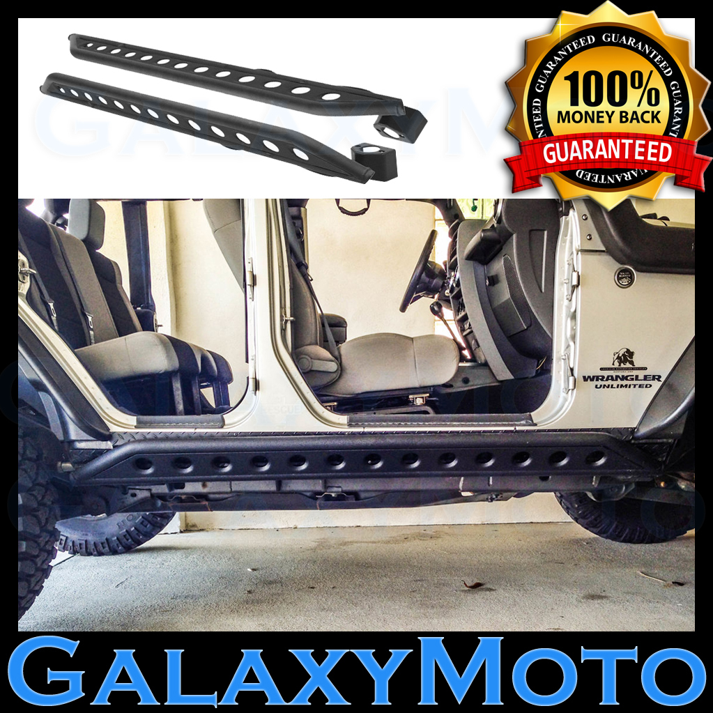 4 Door Rock Crawler Side Slider Armor Rocker Guards for 07-17 Jeep JK Wrangler