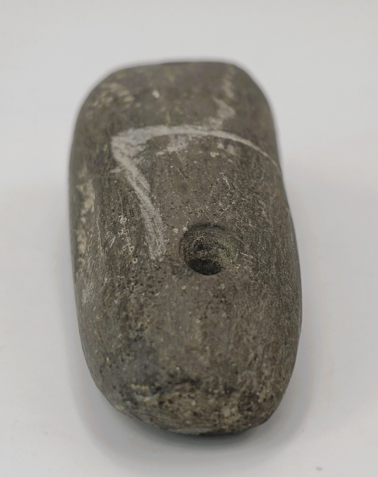 Early Native American Slate 2 Hole Gorget Thick Artifact Ohio Find