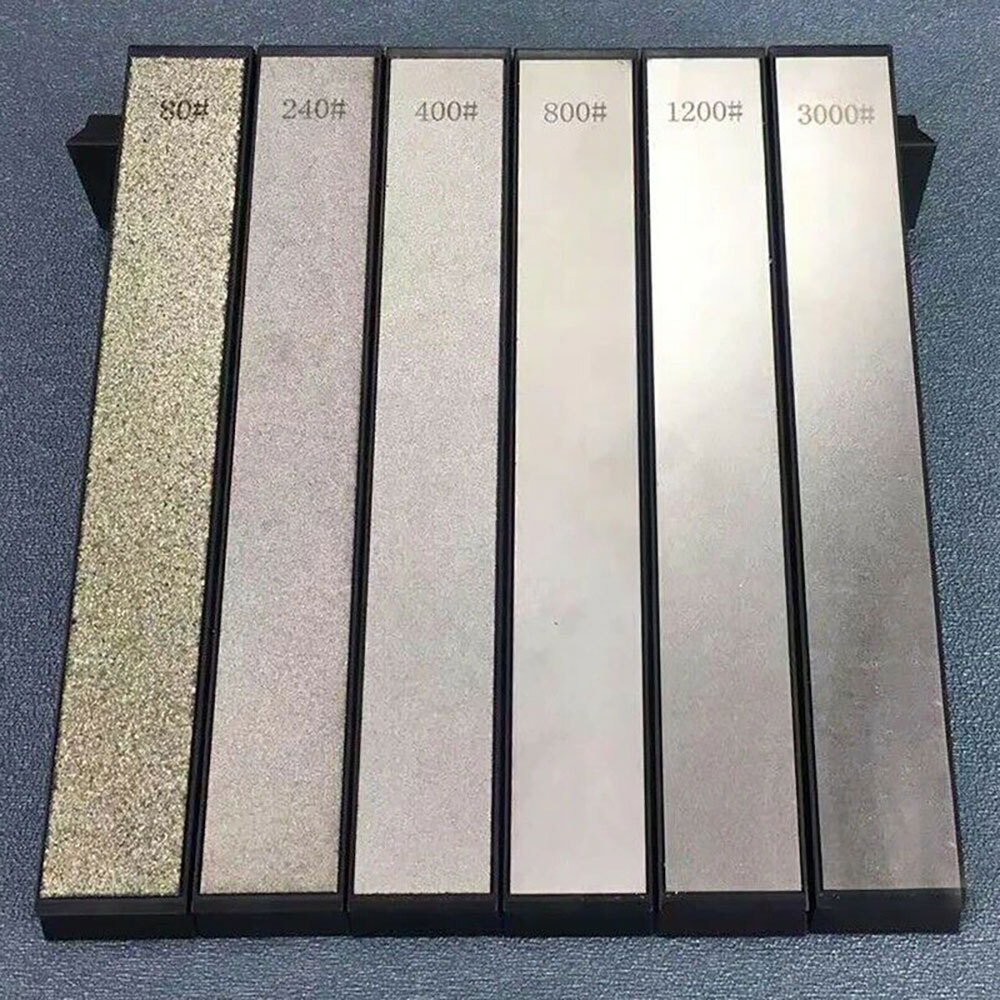 6Pcs Grit Diamond Stone Knife Sharpener Kitchen Household Sharpening System USA