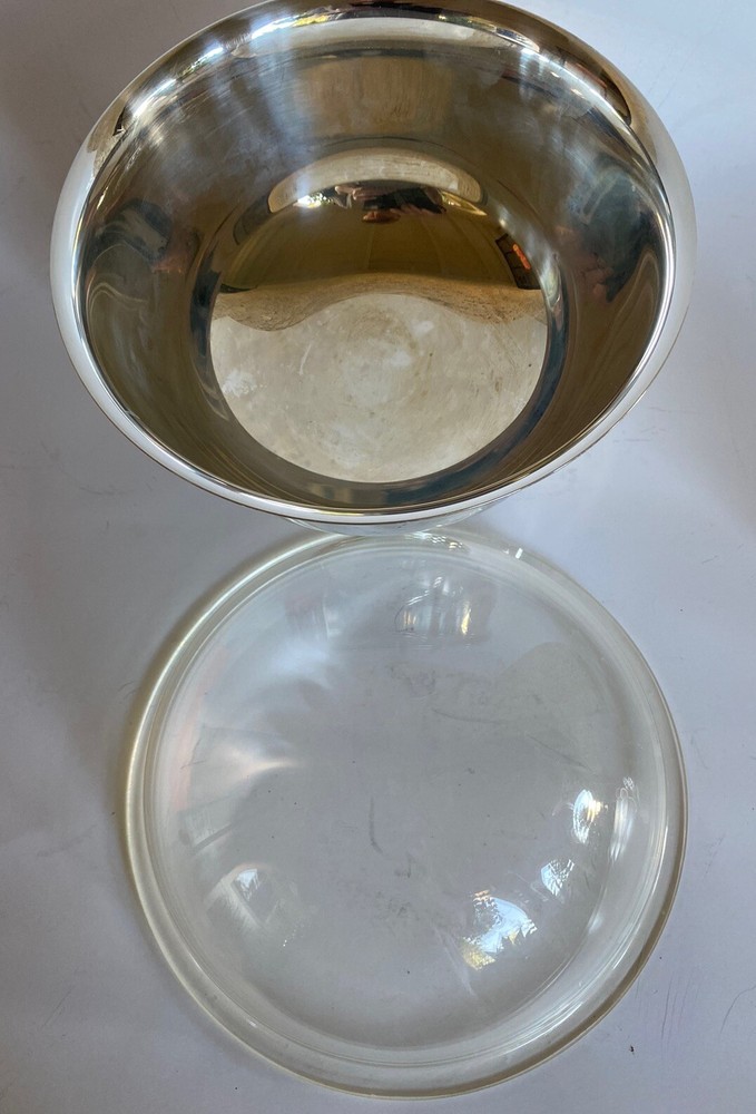 2pcs Vtg Silverplated Serving/Sauce Bowls 5in x 2.75in 7in x4-1/8in (w/Liner)