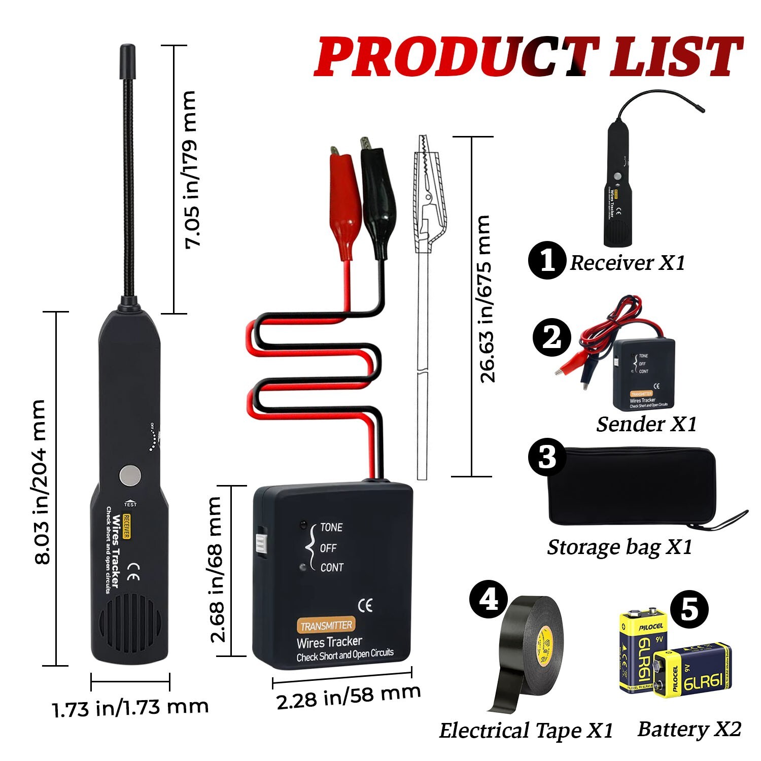 EM415PRO Circuit Tracer Wire Tracker Short/Open Finder 6-42V Car Boat Tool