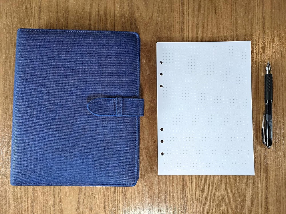 A5 Dot Grid Paper, Extra Thick, 6-Hole Punched, 400 Sheets (800 Pages), 400