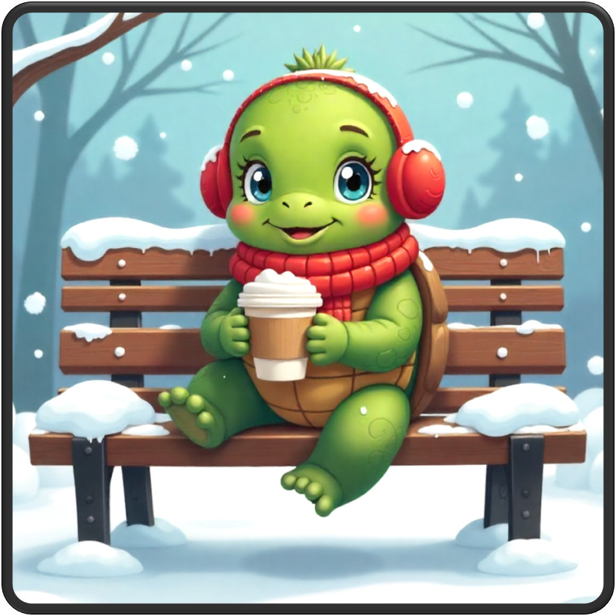 30 Custom Coffee Time Turtle Personalized Address Labels