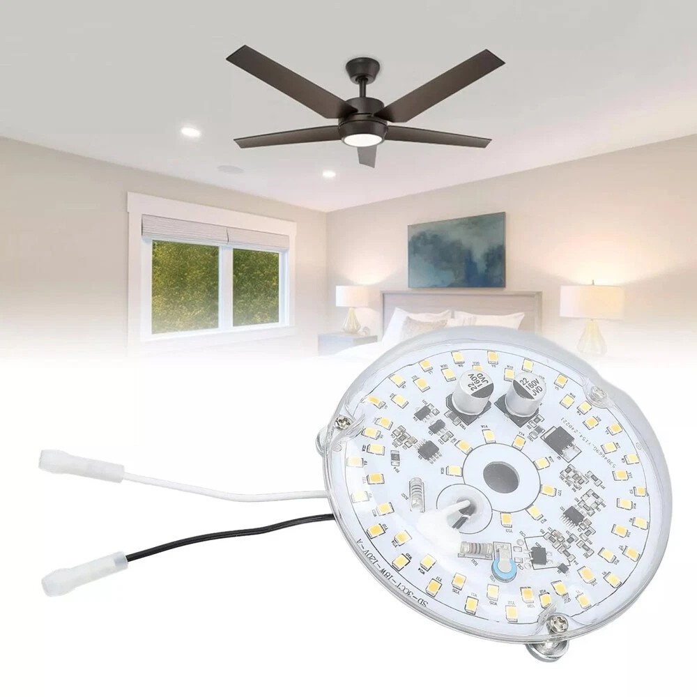 3.93‘’ LED Ceiling Fan Light LED Module Light Panel 3000K-6000K/120V/18W/2000LM*