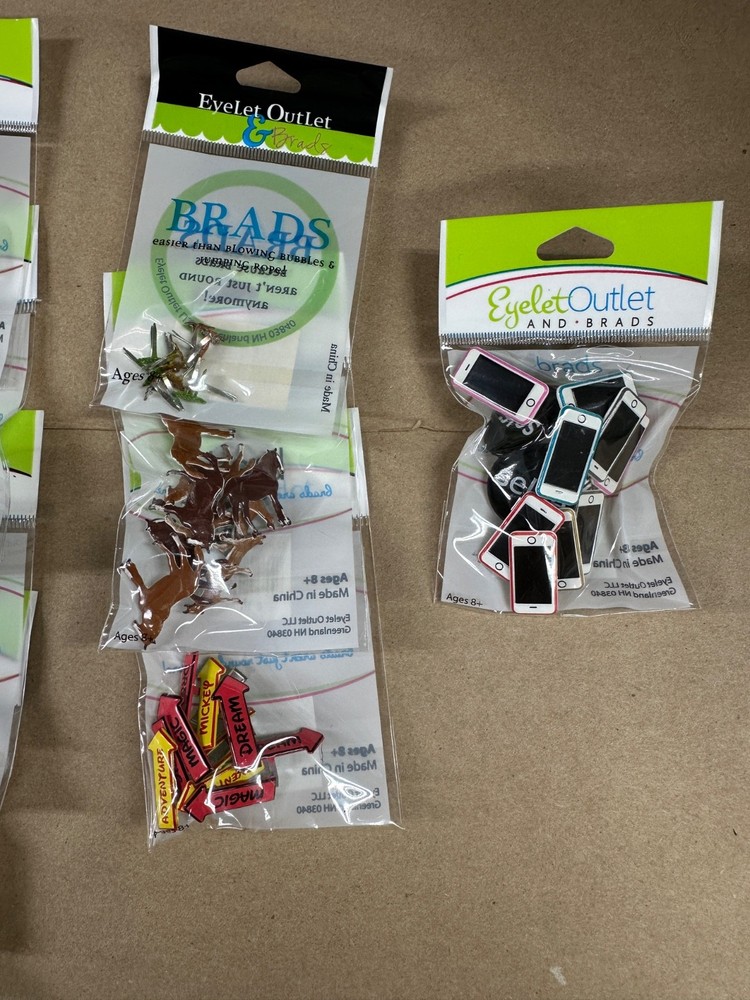 13 Eyelet Outlet brad packages bundle lot