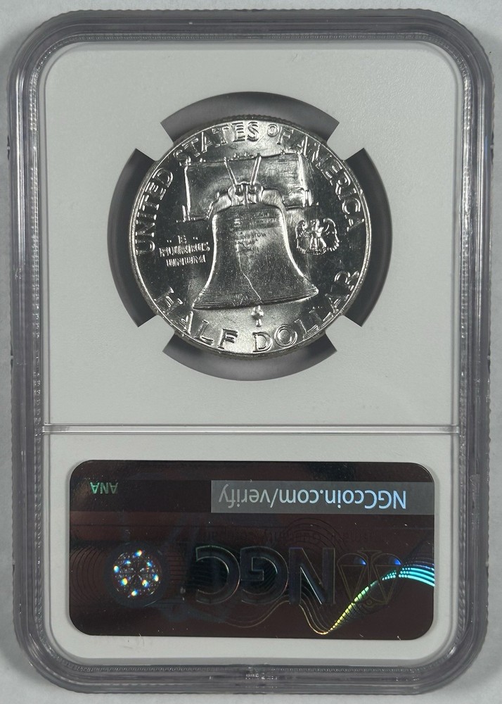 1956 Franklin Half Dollar Coin NGC MS 63