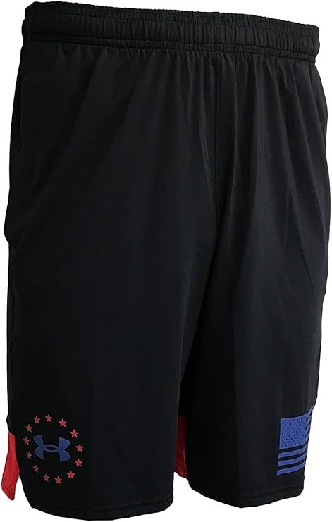 Under Armour Shorts Polyester/Elastane Blend Heat Gear Men's Black Size Medium