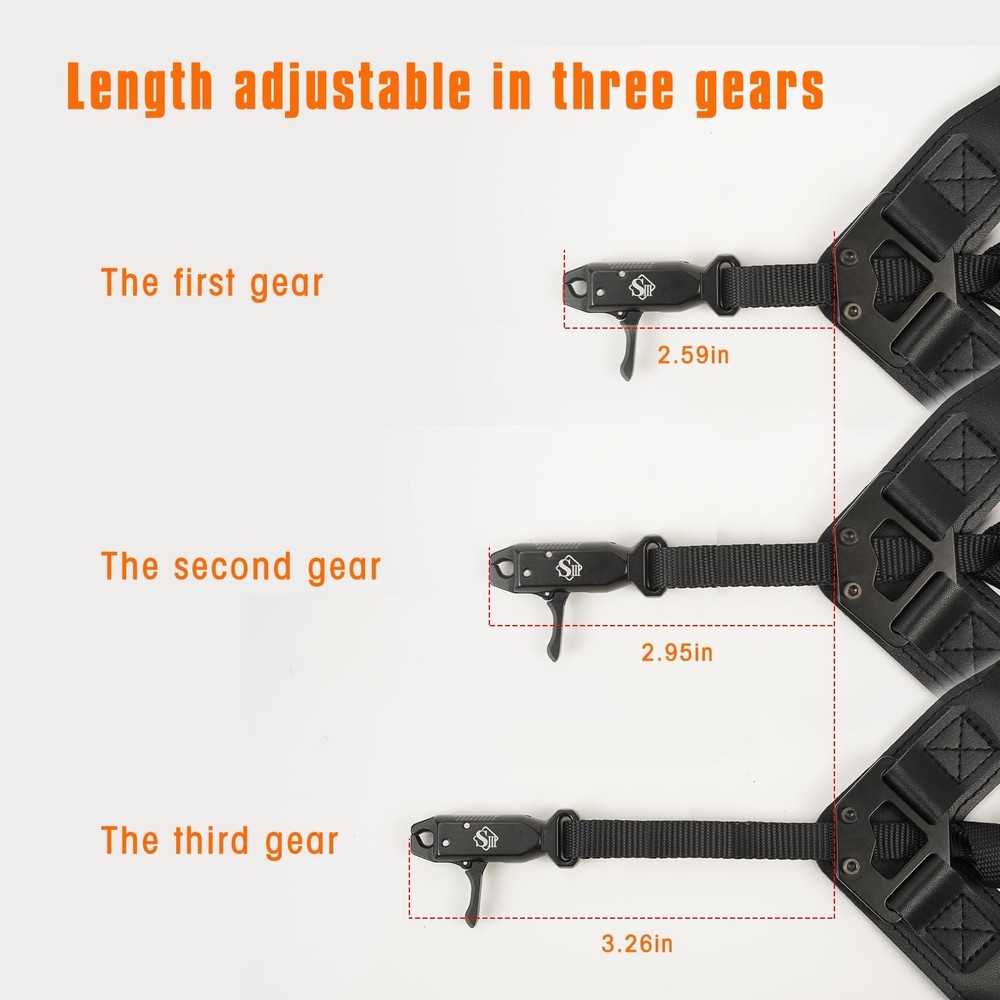 LWANO Archery Compound Bow Release Aids Trigger 360° Adjustable Wristband R