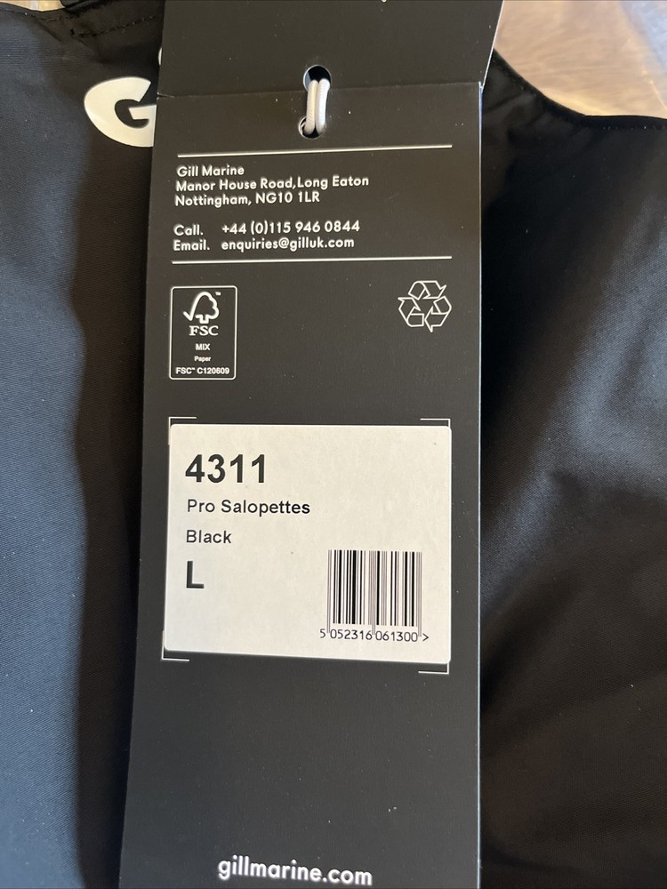 Gill Pro Salopettes Black Large