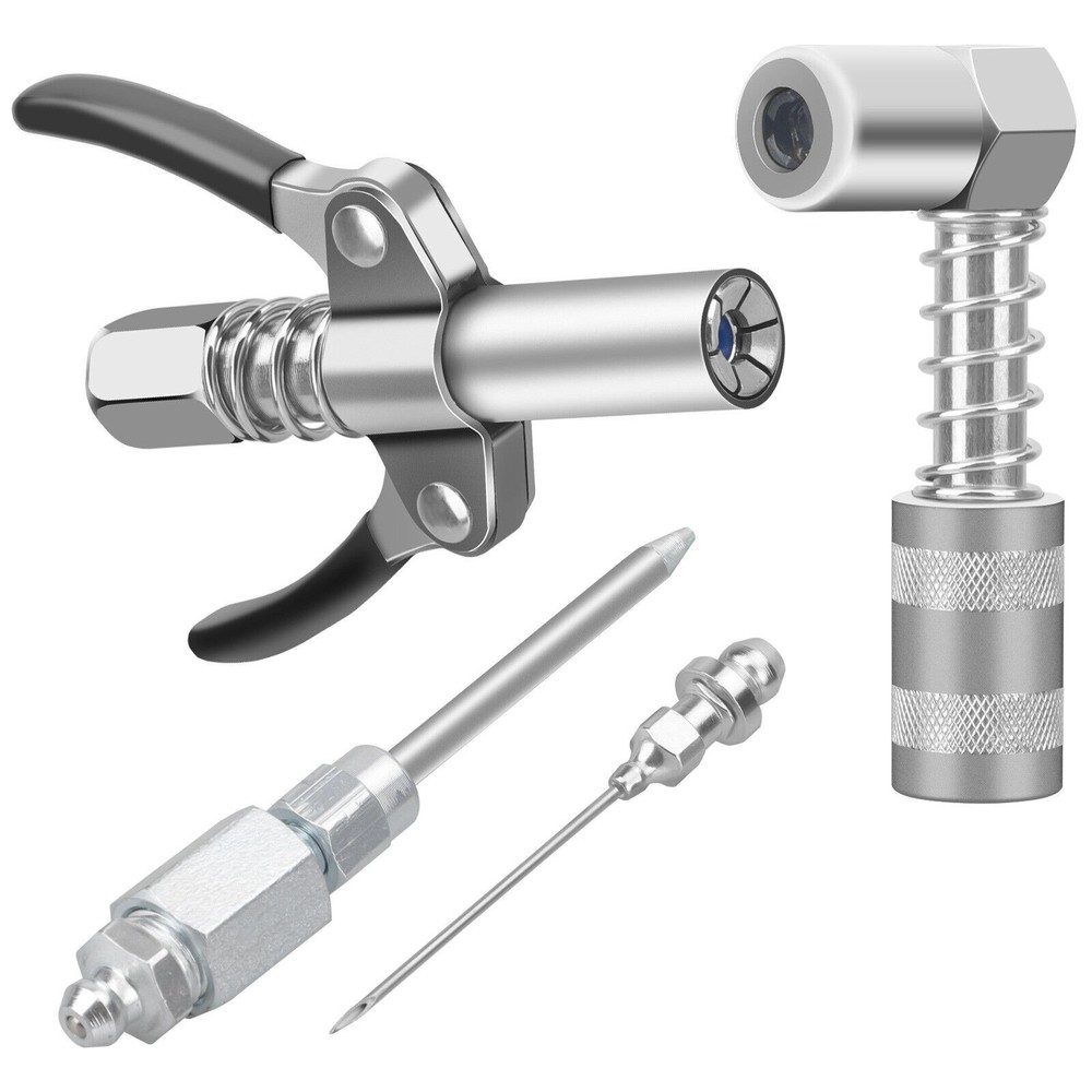 Grease Gun Accessory Kit 90 Degree Coupler Adapter Grease Needle Tips Dispenser-
