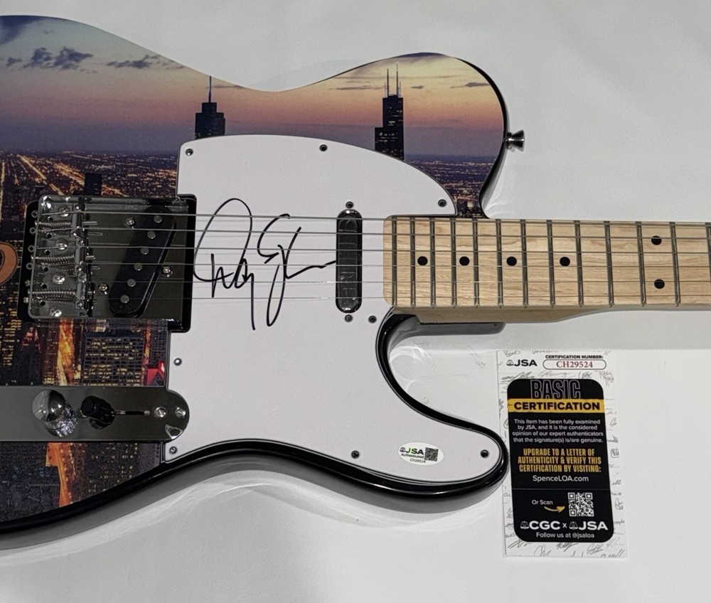 DANNY SERAPHINE SIGNED CUSTOM CHICAGO ELECTRIC GUITAR JSA COA