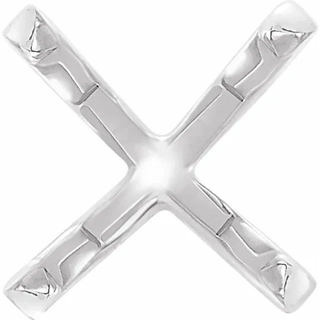 14K White Gold Round 4 Prong Ring Head Setting Pre-Notched Solitaire Mount USA