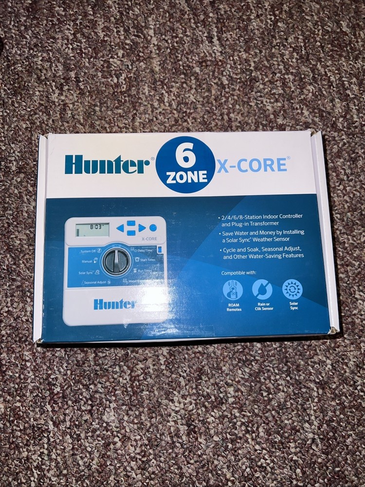 Hunter Sprinkler XC600 X-Core 6 Zone Timer Outdoor Irrigation Station Controller