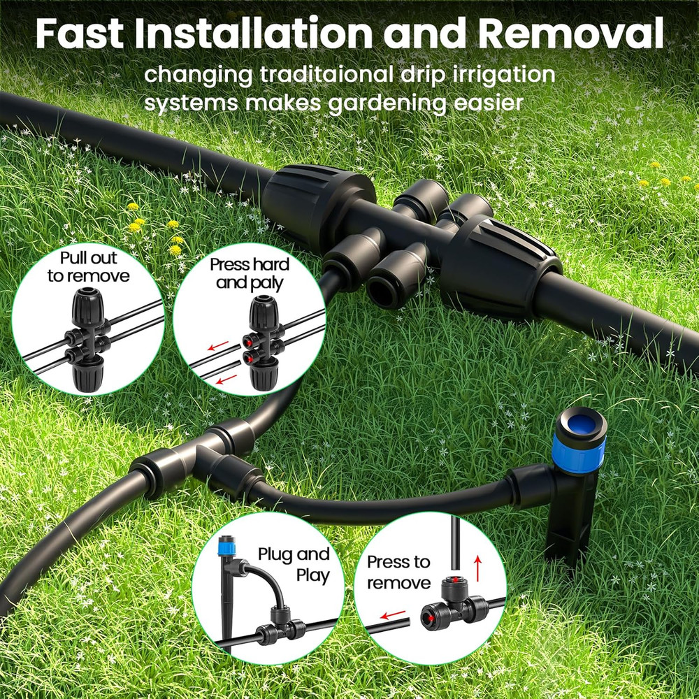 Drip Irrigation System,Quick Connector Garden Watering System Automatic Sprinkle