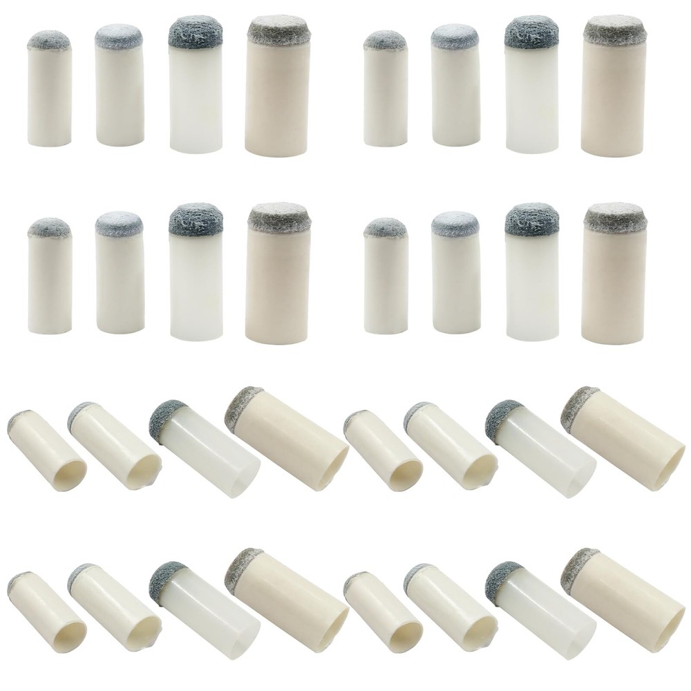 40pcs Slip On Pool Cue Tips Replacement Billiard Cue Tips Pool Stick Tips 4 S...