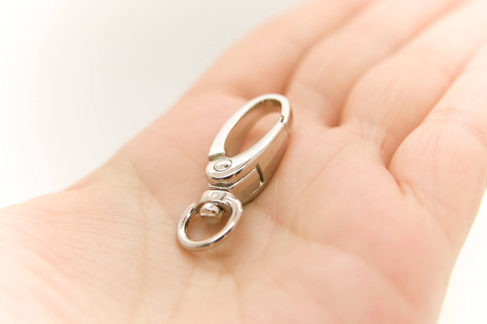 LOT 50 METAL OVAL LOBSTER SWIVEL CLASP 1.5" (37mm) SIZE - SILVER - FOR BAG/STRAP