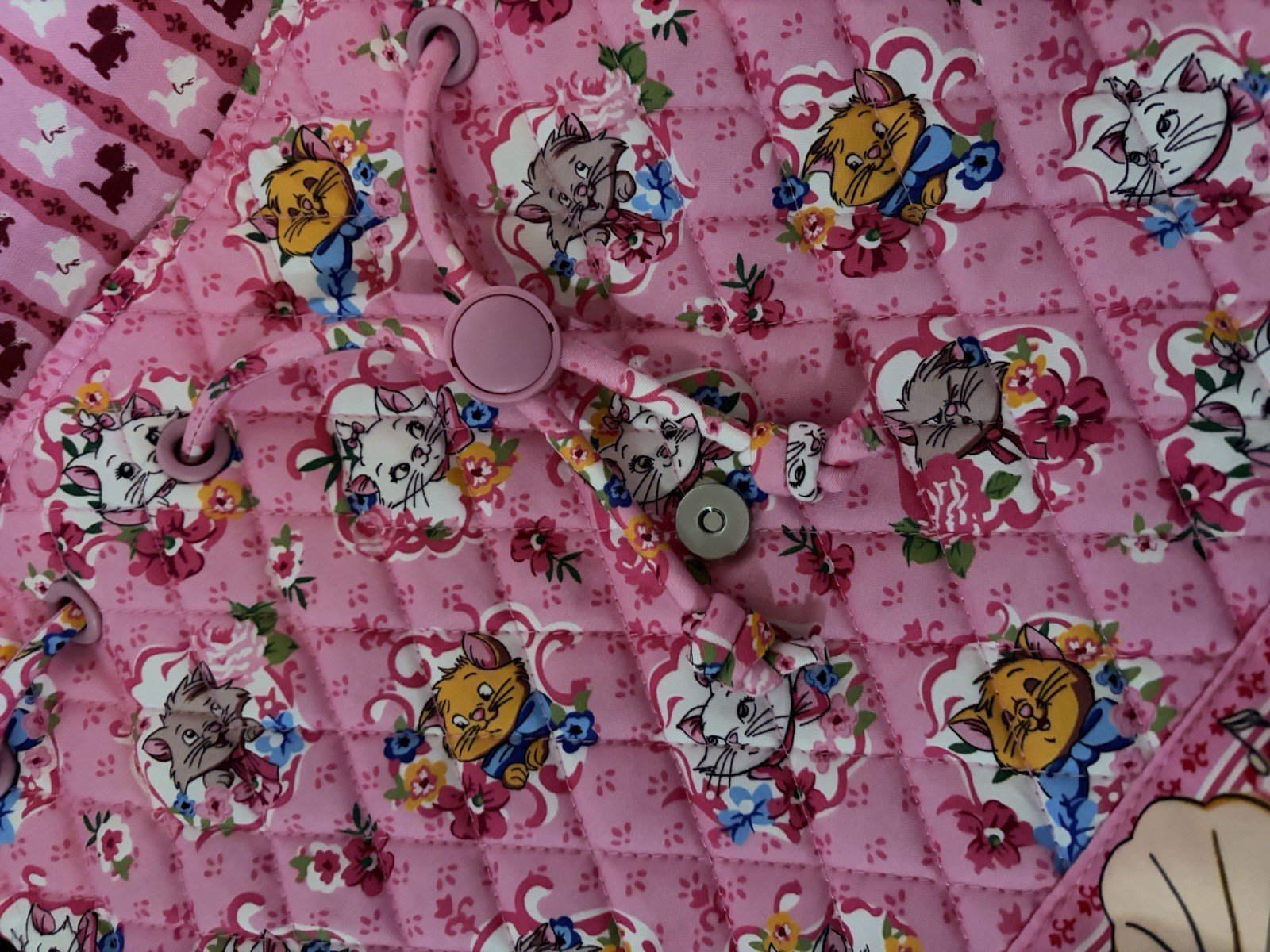 Vera Bradley Disney Aristocats Original Drawstring Backpack Pink Bag NWT SoldOut