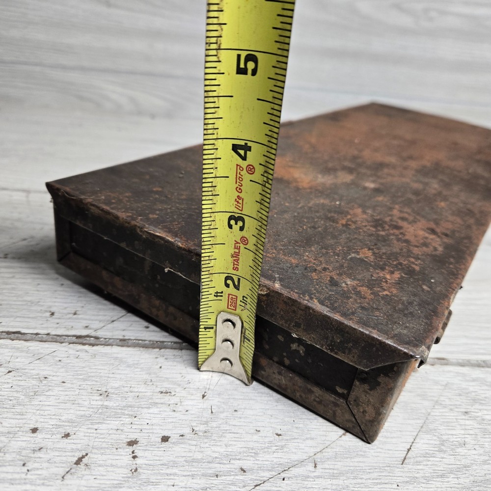 Vintage Destressed Decor Socket Holder Tool Box Toolbox Chest 18"x7"x 2"