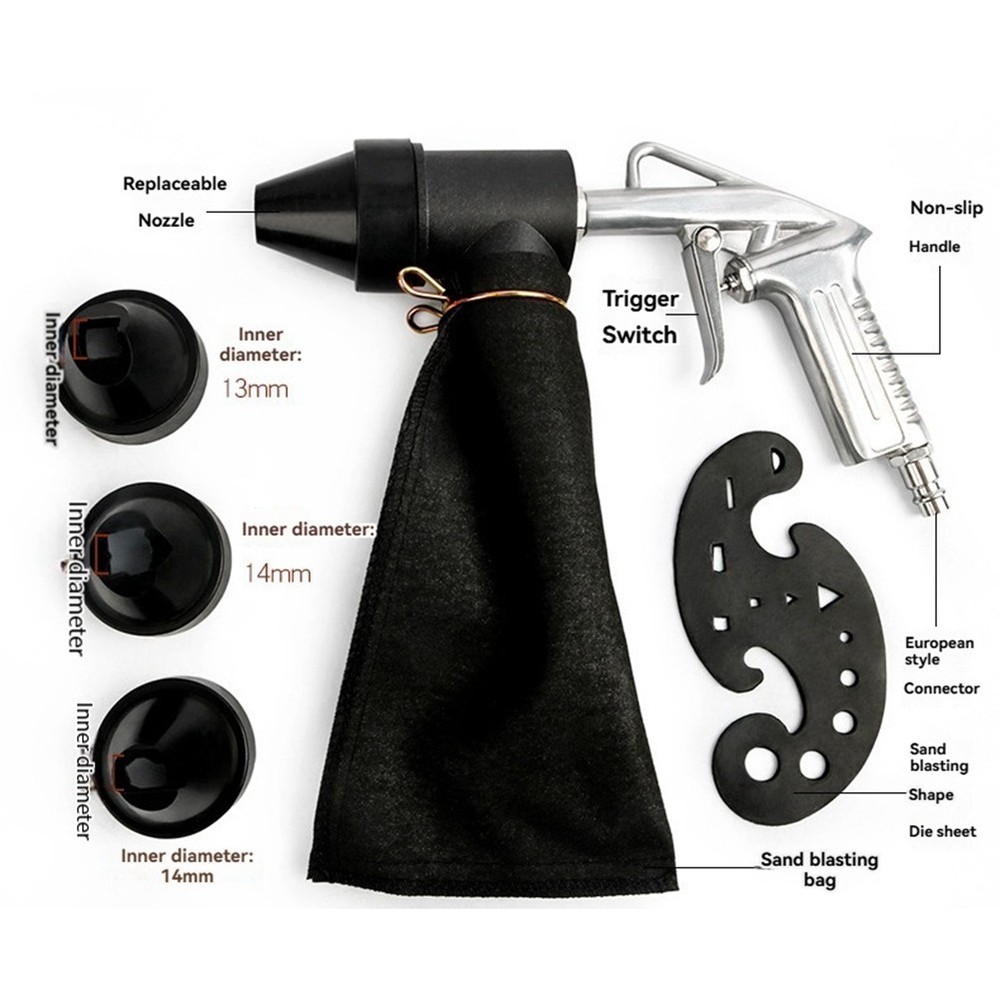 Pneumatic Sandblasting Tool Kit Sand Blasting Machine Set Versatile6065