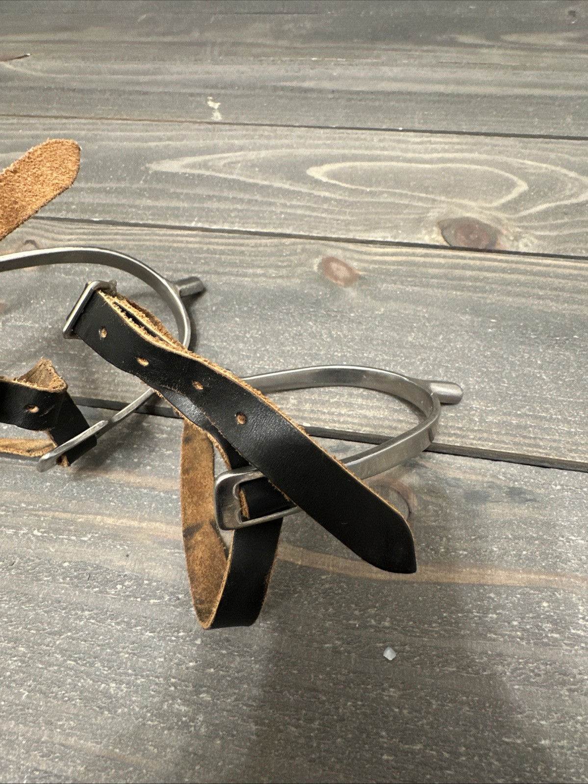 English Riding Spurs with straps.