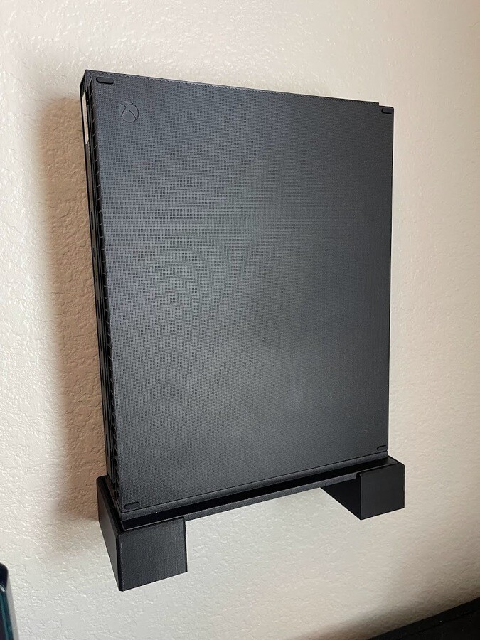 Custom Floating Wall Mount Shelf Bracket for Xbox One X Gaming Console Display