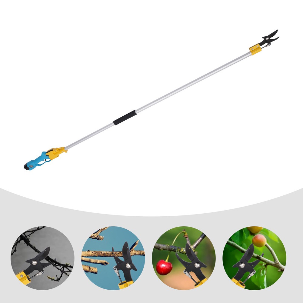 Electric Pruner Cordless Pruning Shears Extension Pole With 2 Lithium Battery US