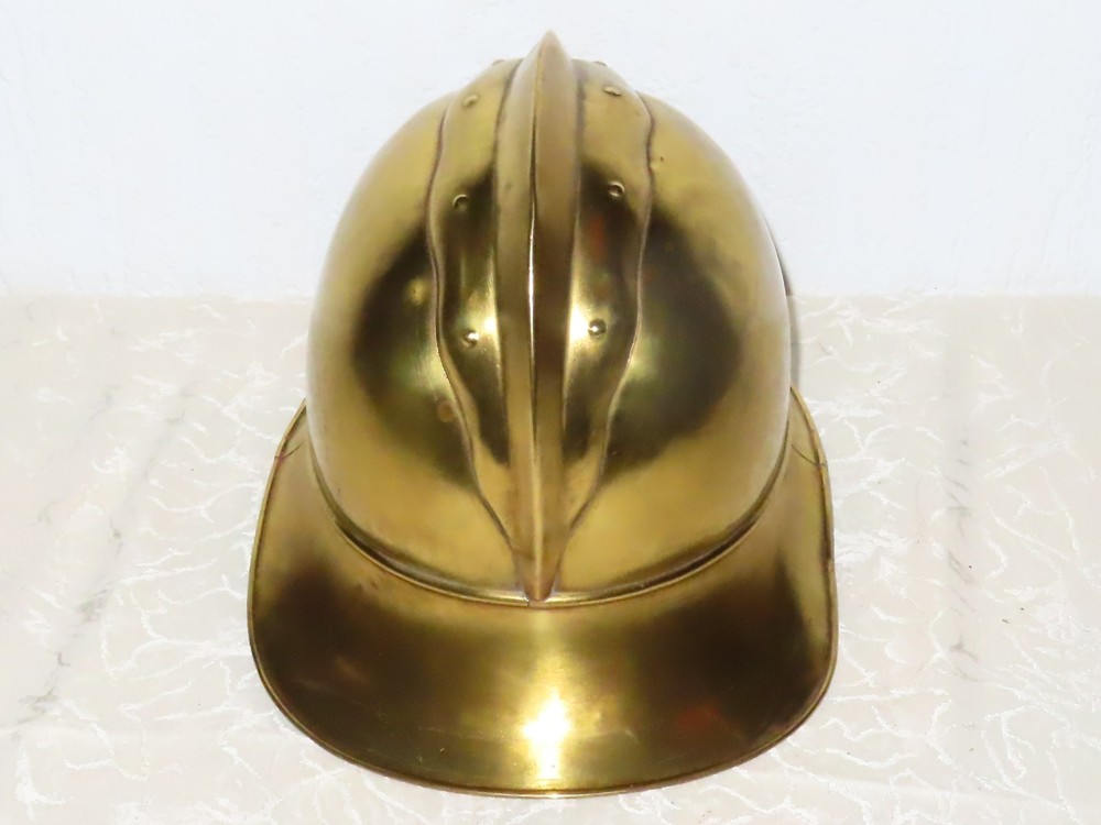 Fire Helmet Brass Helmet 'US' Around 1900 ! N19