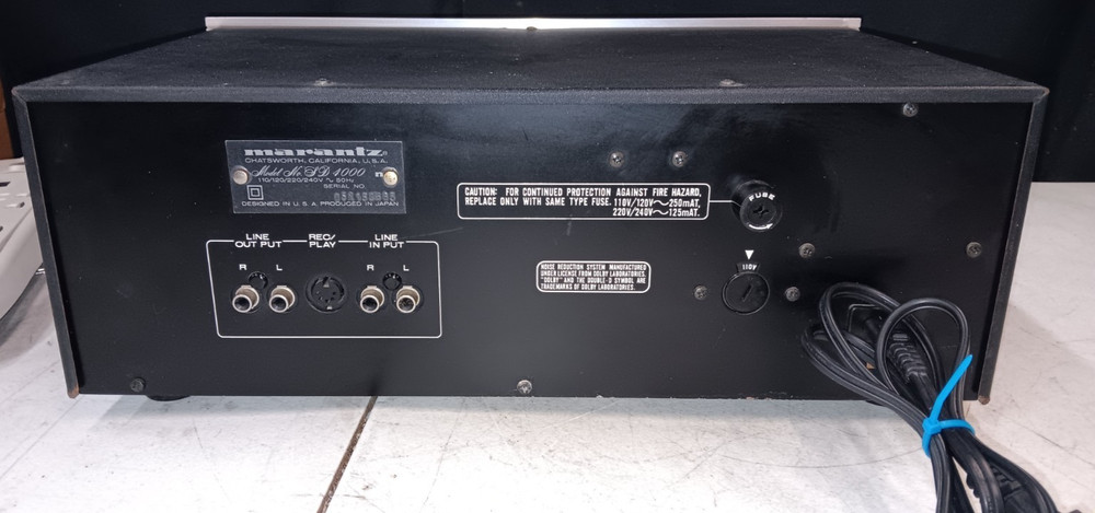 Vintage Marantz 2 Speed Cassette Deck SD4000
