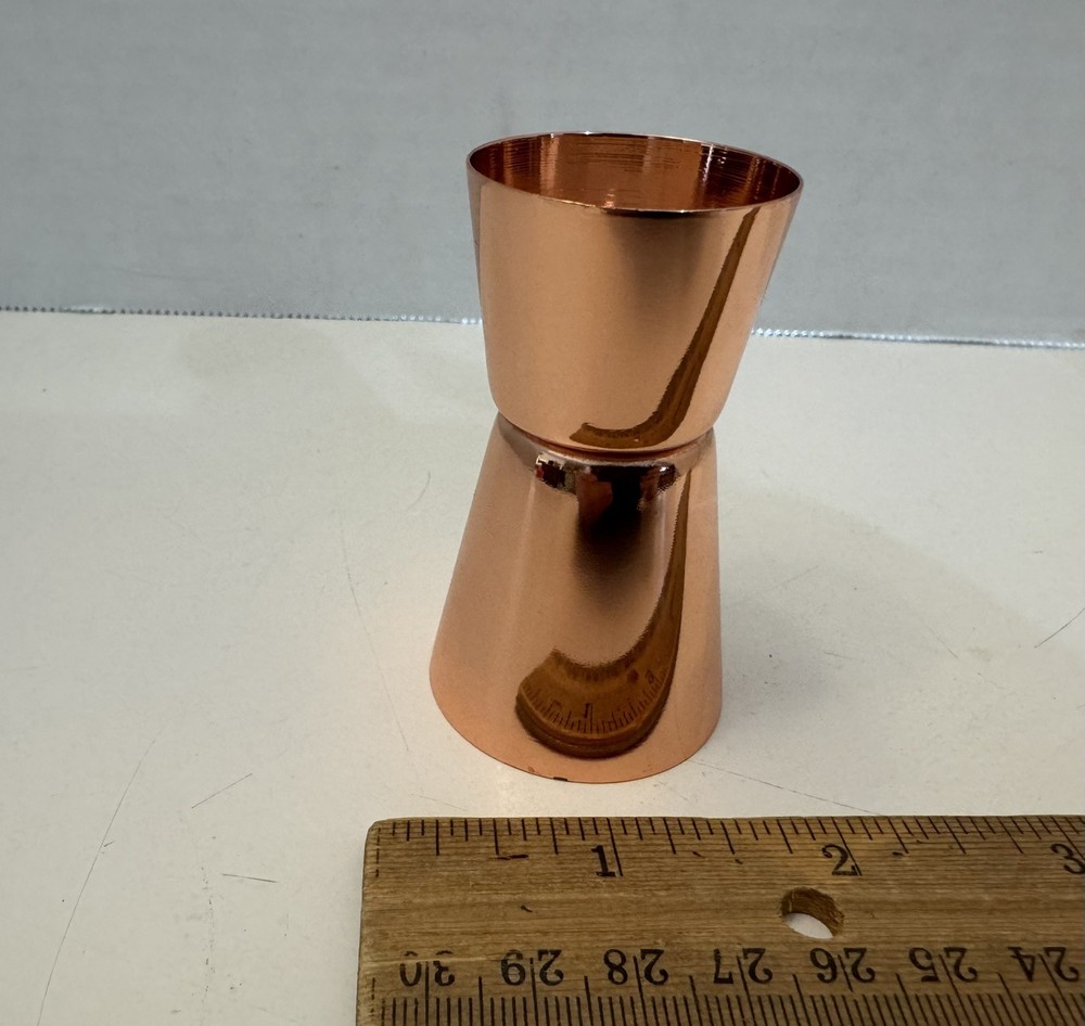 Copper Colored Measuring Jigger Shot Glasses Double Sided Jigger