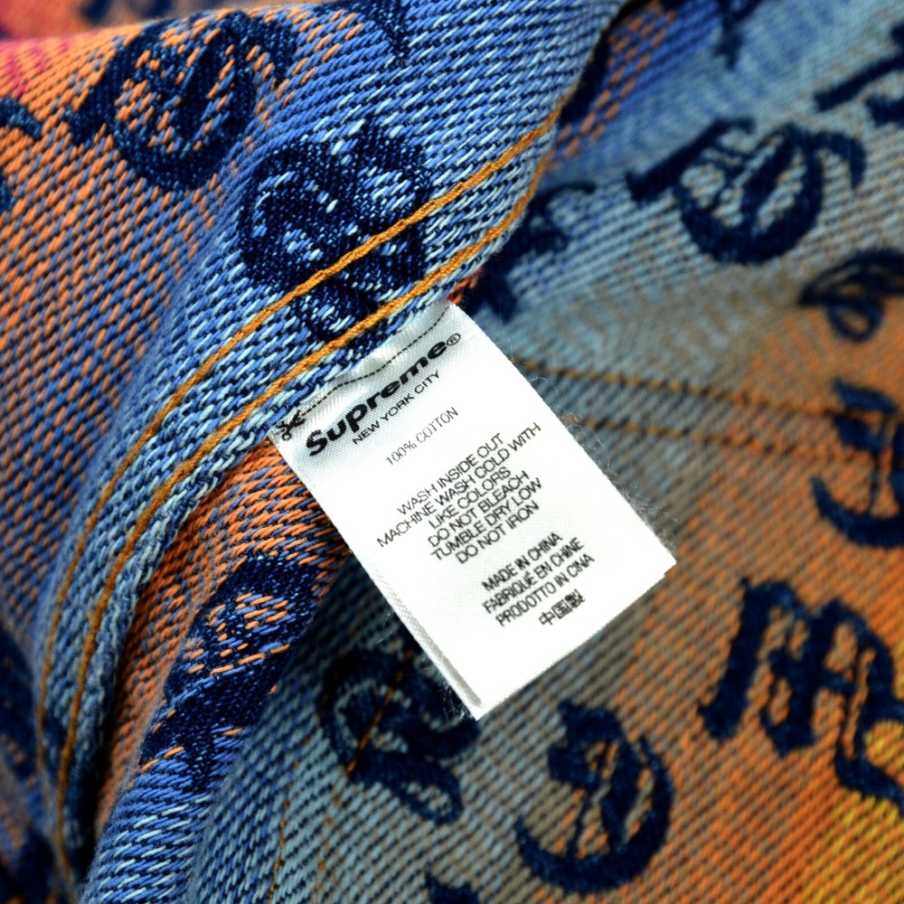 Supreme Gradient Jacquard Denim Work Jacket SIZE-L Brand New