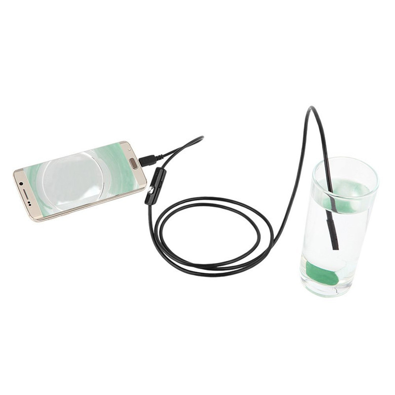 6 LED 7mm Endoscope Waterproof Inspection Borescope Camera 5M Cable For Android