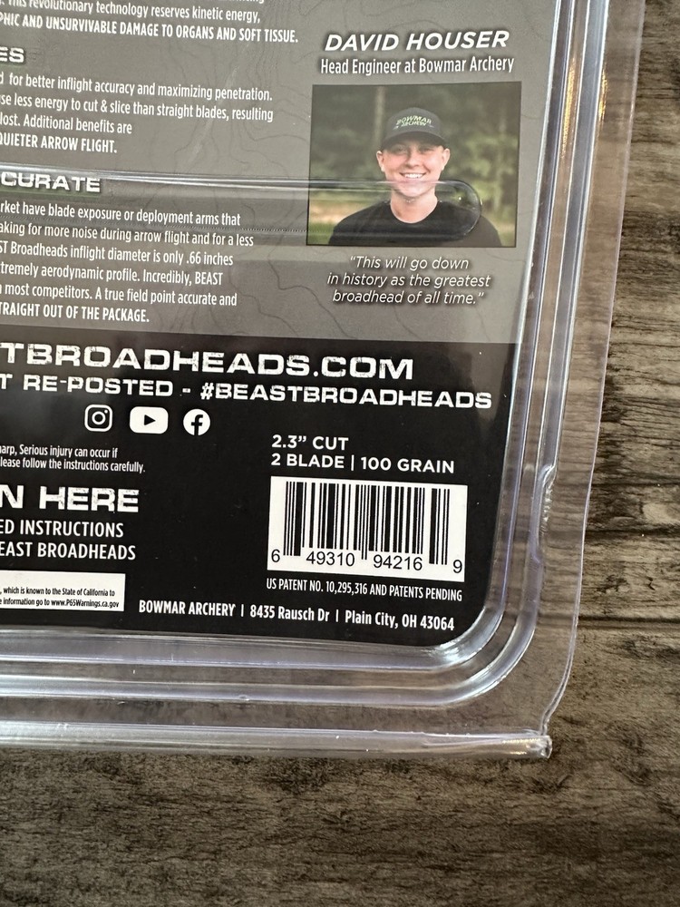 BEAST Titanium 100gr 2.3” (3 pack)