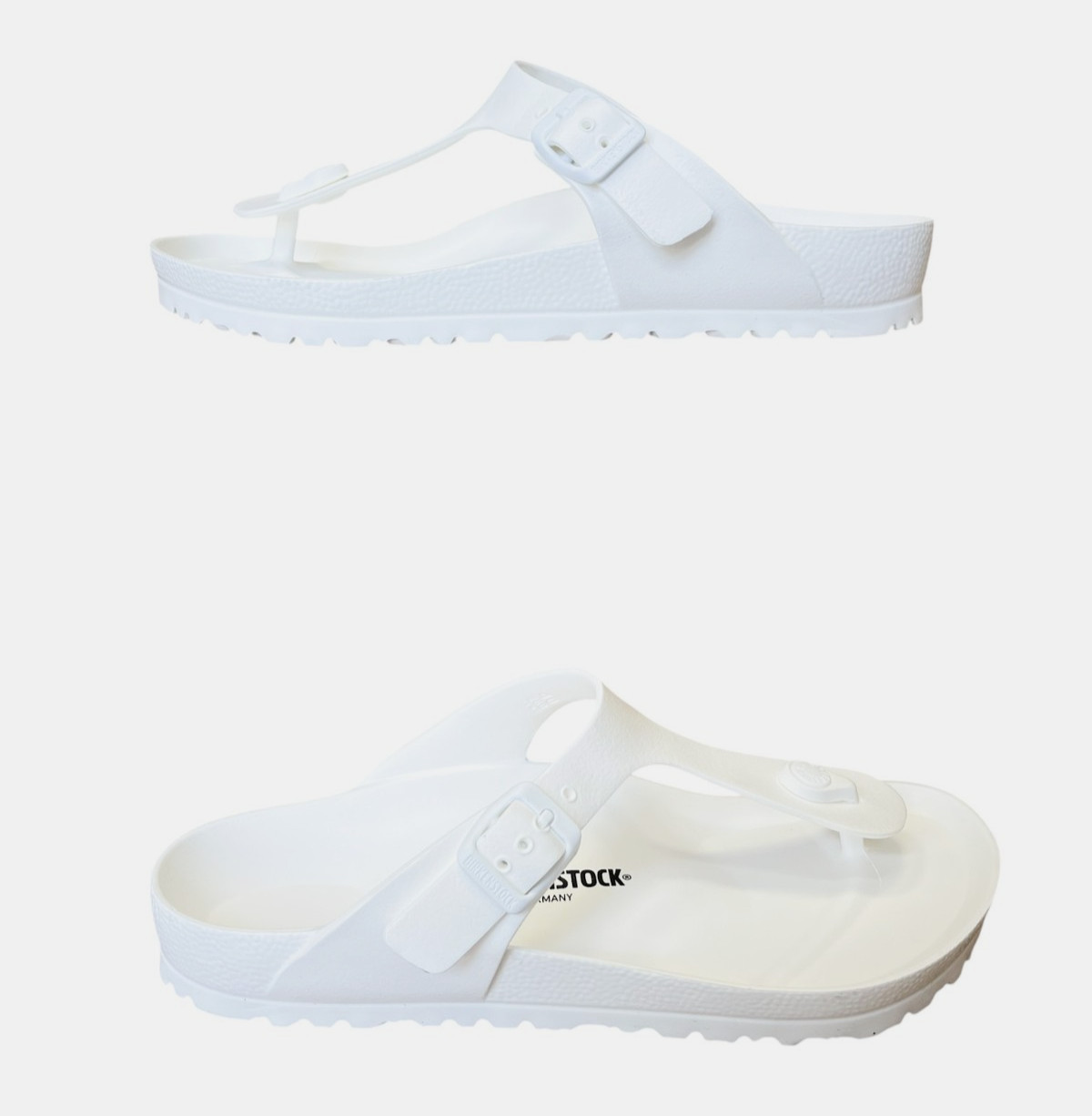 Birkenstock Unisex Gizeh Eva Sandals Euro Sz 40 US Women's 9 Men's 12 White NIB