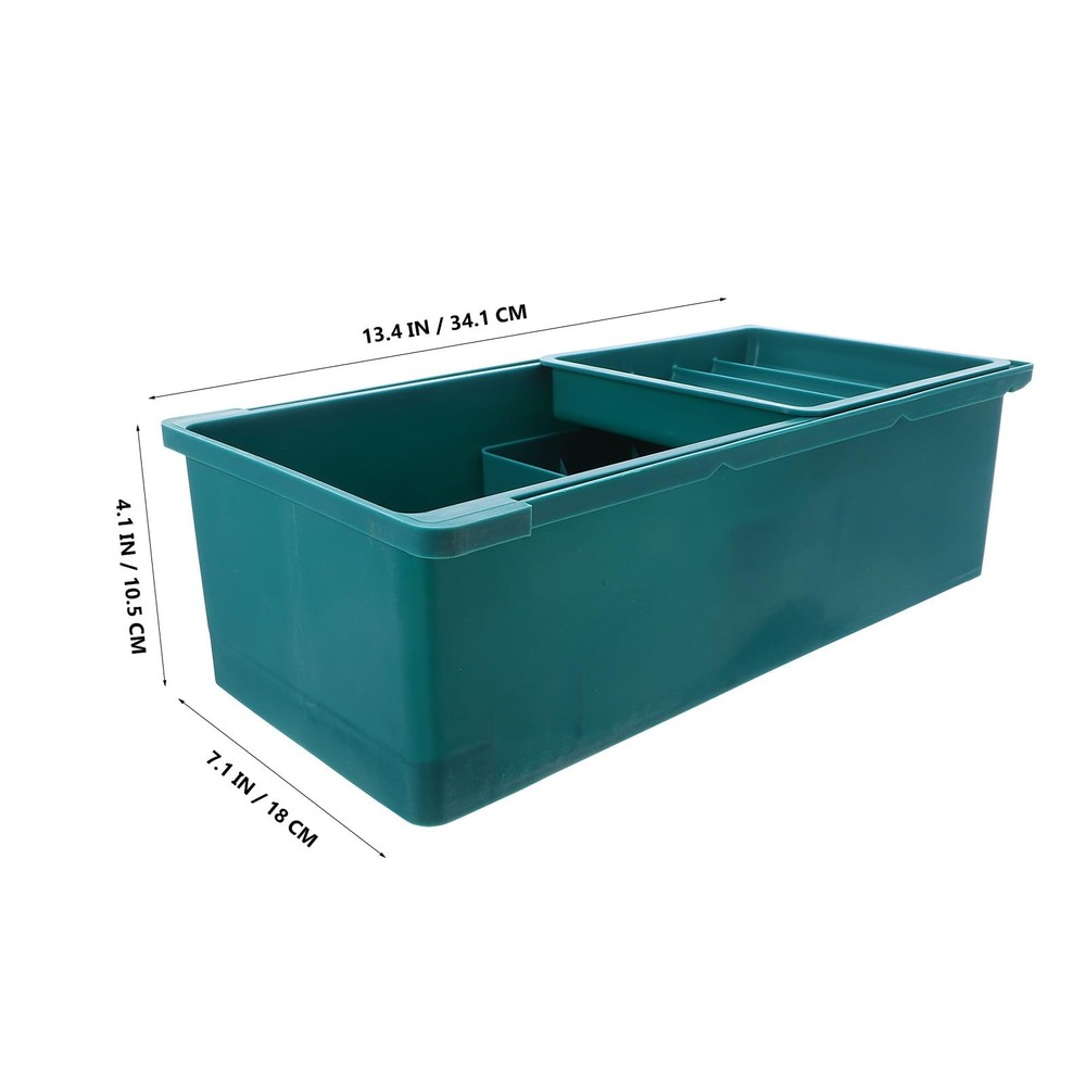 Under Desk Table Drawer Storage Organizer, Large Plastic 3 Layers Slide Out A...