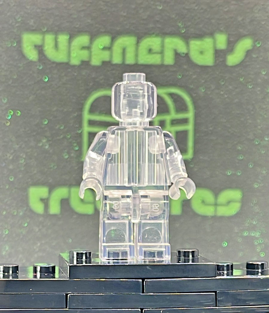 CUSTOM BLANK MOC TRANSPARENT CRYSTAL CLEAR MINIFIG