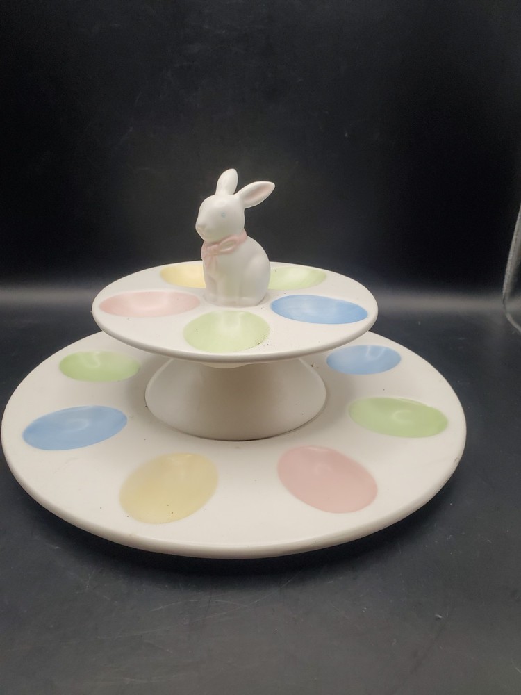 Easter Bunny Deviled Egg Serving Platter