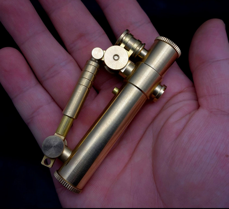 Pure Brass Cigarette Lighter nostalgic Retro Refillable Kerosene Lighter Gift