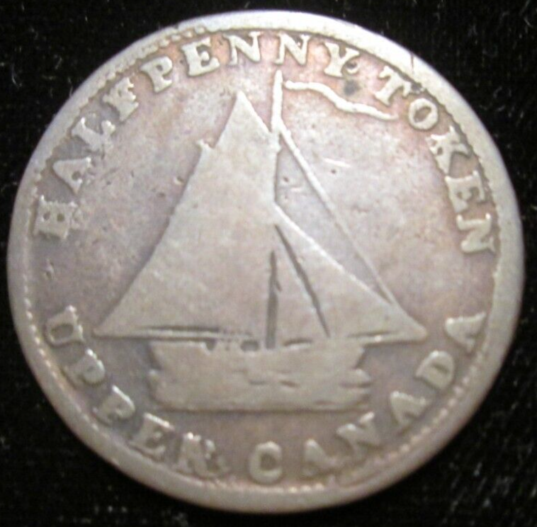 1821 Upper Canada Halfpenny Token