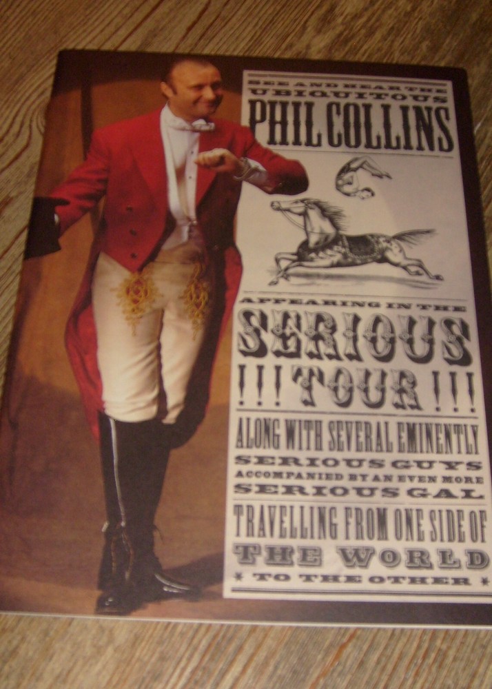 Phil Collins Concert Program  1990  Serious Tour!