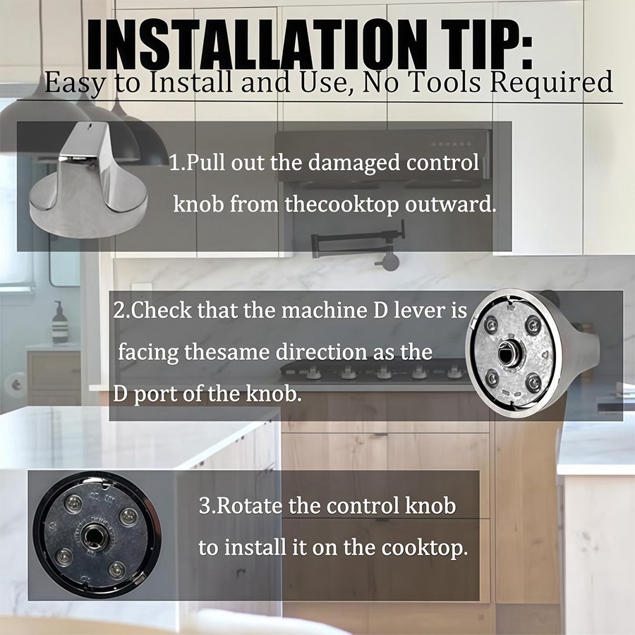 4 Pack Upgraded W11517331 Stove Knobs for Whirlpool Gas Stove Knobs W11117415