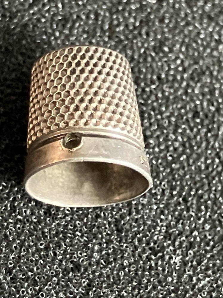 Sterling Silver Two Vintage Thimbles 07-1” And 1/2”