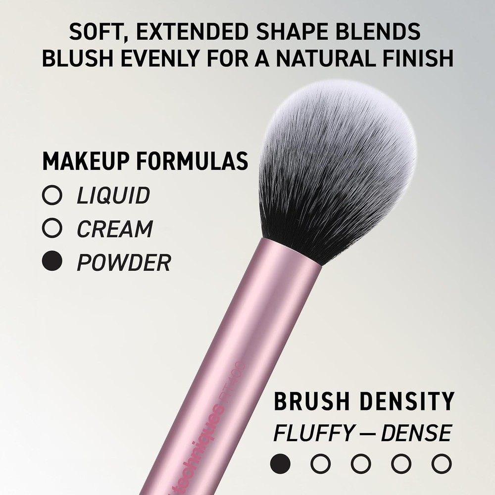 6 Piece Everyday Essentials Makeup Brush Set, Includes 4 Brushes & 2 Makeup